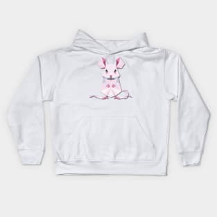 Whimsical Delights: Colorful Low Poly Mouse Magic Kids Hoodie